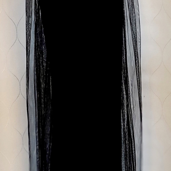 Blashe Long Black Dress with Sequin Top Sheer Bottom - Picture 10 of 13